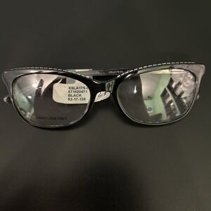 XSLA XSLA17S-01 Black Rhinestone Eyeglasses Frames 53-17-135mm